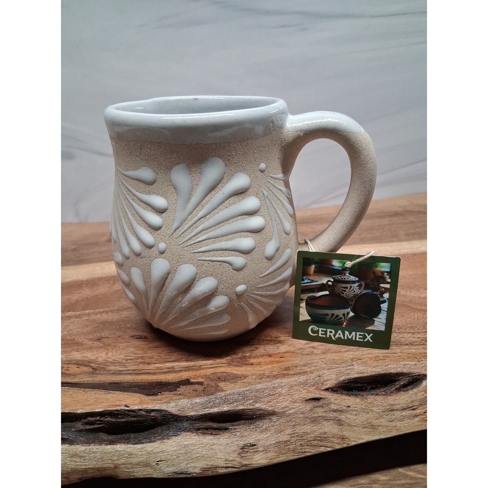 Ceramex 18oz Ceramic & Clay Body Coffee Mug Handmade & Painted in Mexico